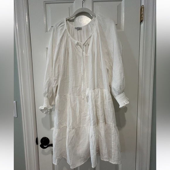 Rails Sia Long-Sleeved Tiered Dress - Large, white - Picture 5 of 8